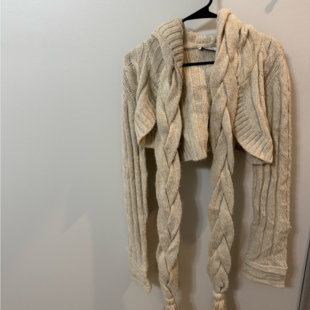 Laundry by Design Beige Cable Knit Shrug